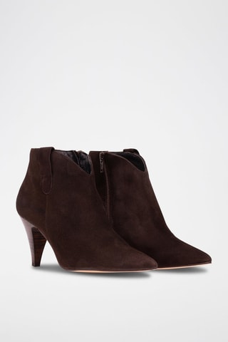 Bottines en nubuck Aurelia - Marron