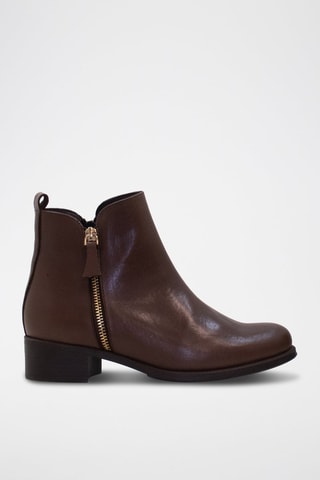 Bottines en cuir - Marron