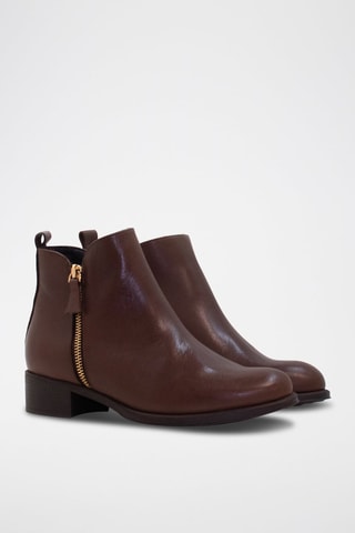 Bottines en cuir - Marron
