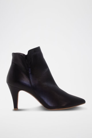 Bottines en cuir - Marron foncé