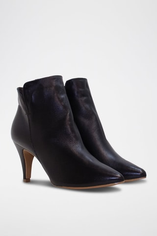 Bottines en cuir - Marron foncé