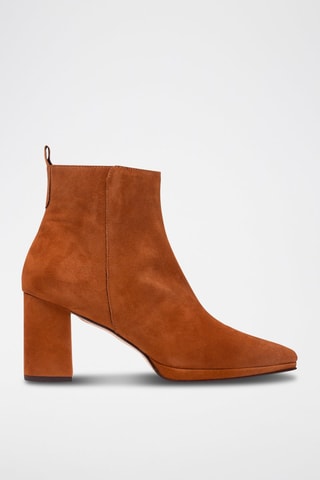 Nubuck Enkellaarzen Camel