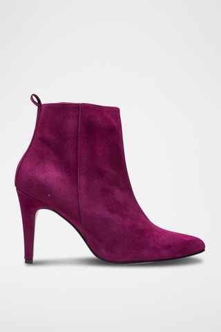 Nubuck Enkellaarzen Bordeauxrood