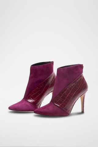 Leren Enkellaarzen Flavia Bordeauxrood