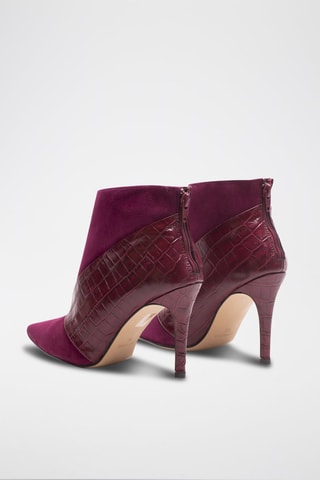 Leren Enkellaarzen Flavia Bordeauxrood