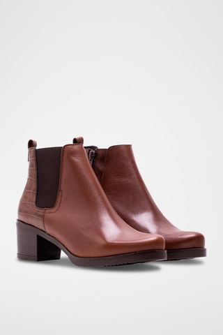 Leren Chelsea Boots Bruin