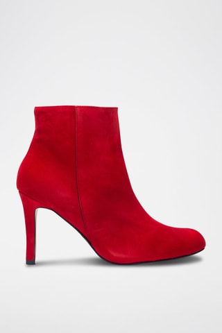 Nubuck Enkellaarzen Rood