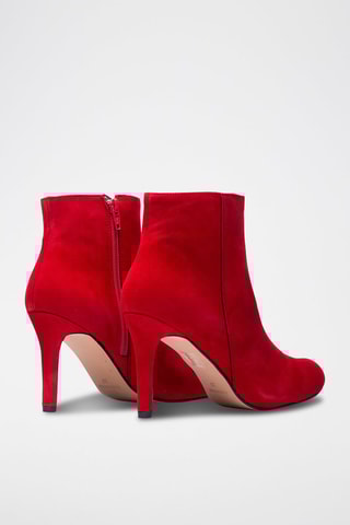 Nubuck Enkellaarzen Rood