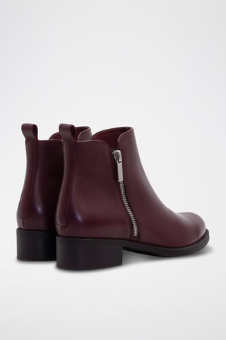 Bottines en cuir - Bordeaux