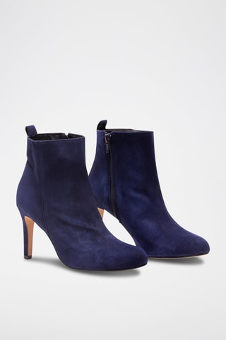 Nubuck Enkellaarzen Marineblauw