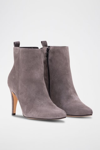 Nubuck Enkellaarzen Greta Grijs