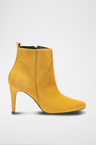 Nubuck Enkellaarzen Greta Geel