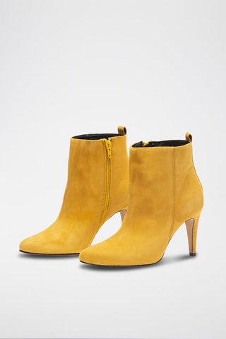 Nubuck Enkellaarzen Greta Geel