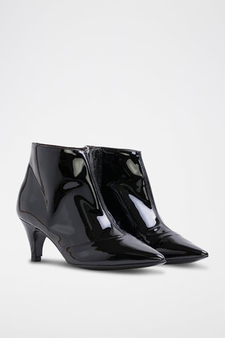 Bottines en cuir verni Carmina - Noir