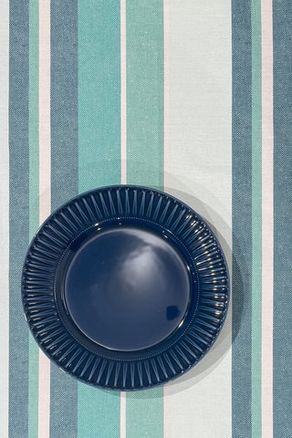 Mantel Kent Sea - Azul y crudo