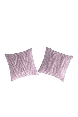 2 taies d'oreiller en coton 57 fils/cm² Addison B - Rose