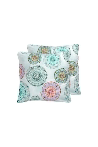 2 fundas de almohada de algodón 57 hilos/cm² Lundy - Menta