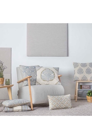 2 fundas de cojín Blue Leaf Coord - Azul ­- 50 x 50 cm