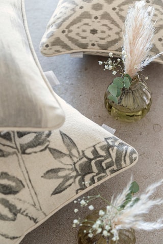 2 fundas de cojín de lino Formentera Coord - Beige y gris - 30 x 50 cm