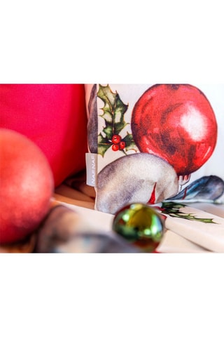 2 fundas de cojín de terciopelo Presents - Blanco y verde - 45 x 45 cm