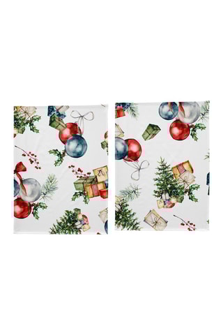 2 paños Present - Blanco y verde