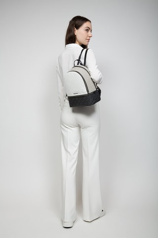 Mochila - Blanco y gris