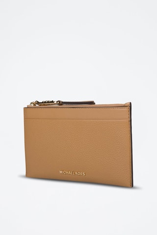 Tarjetero de piel - Avellana