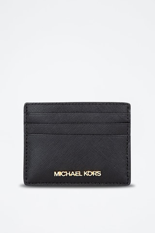 Tarjetero de piel - 
Negro