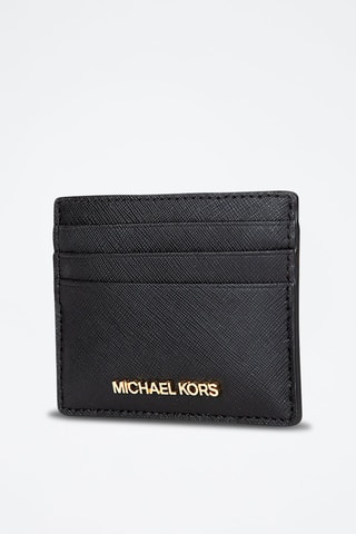 Tarjetero de piel - 
Negro