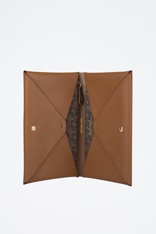 Bolso de mano de piel - Marrón