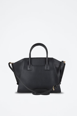 Bandolera de piel - Negro