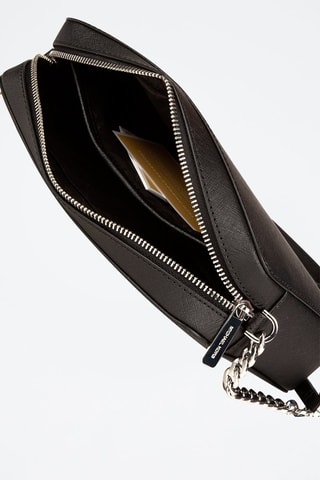 Bandolera de piel - Negro