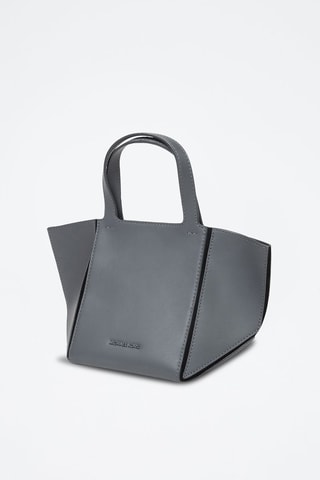 Bolso shopper de piel - Gris