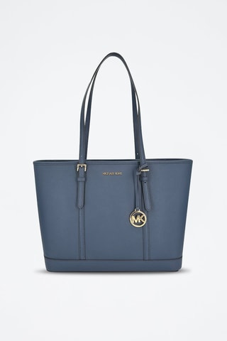 Bolso shopper de piel - Azul marino