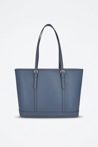 Bolso shopper de piel - Azul marino