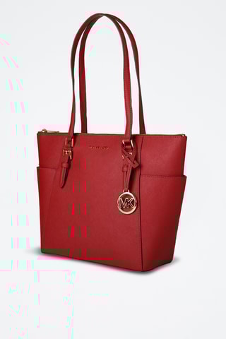 Bolso shopper de piel - Rojo
