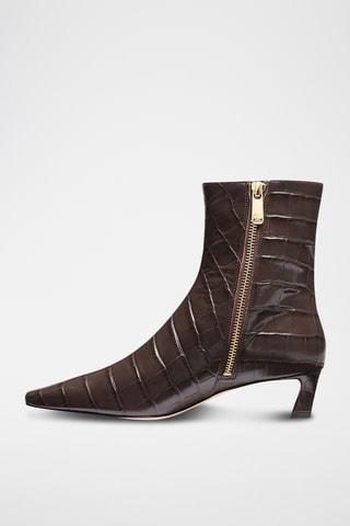 Botines de piel - Marrón