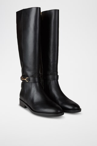 Botas de piel - Negro