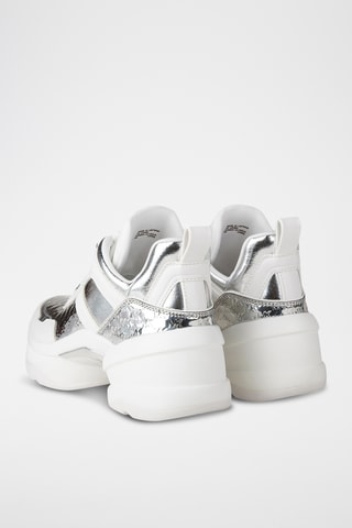 Zapatillas con plataforma - Blanco y plateado