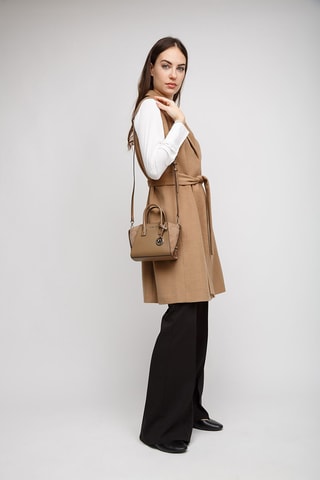 Bolso de piel - Marrón