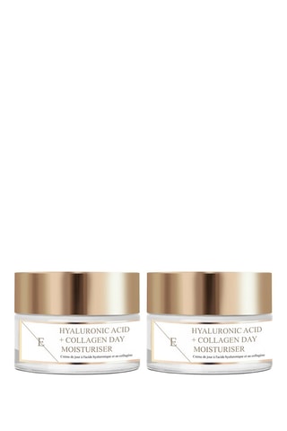2 crèmes de jour à l'acide hyaluronique et au collagène - 2 x 50 ml