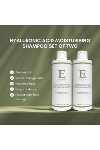 2 shampoings hydratants à l'acide hyaluronique - Cheveux secs et abîmés - 2 x 1 l