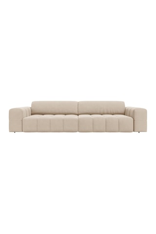 Canapé Luc - Beige - 4 places - Toucher velours