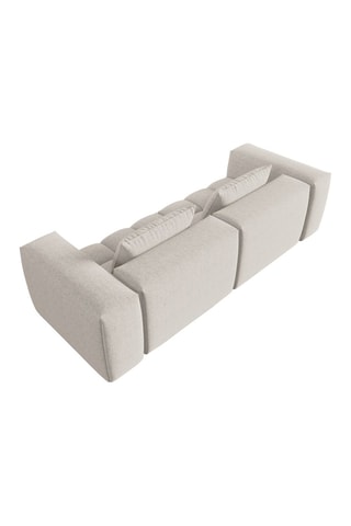 Canapé modulaire Lorella - Beige - 3 places - Revêtement en tissu structurel