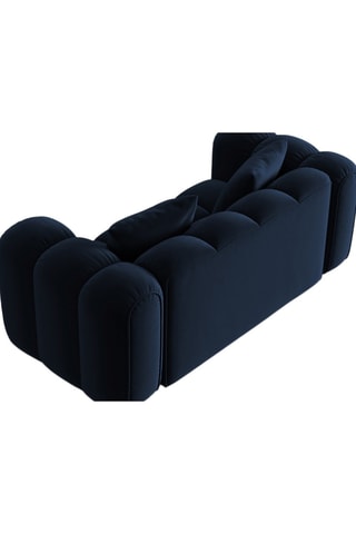 Canapé Elise - Bleu roi - 2 places - En tissu velours