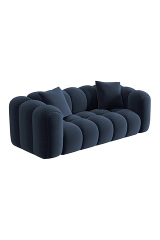 Canapé Elise - Bleu roi - 3 places - En tissu velours