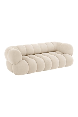 Canapé Maurice - Beige clair - 3 places - Toucher velours