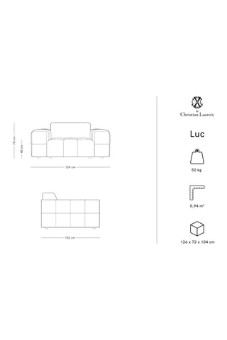 Chauffeuse Luc - Bleu foncé - 1 place - Tissu velours