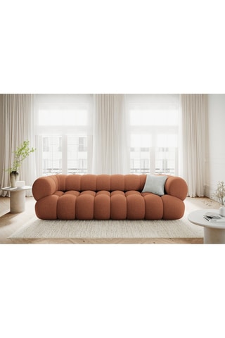 Canapé modulaire Maurice - Rouge brique - 4 places - En tissu chenille