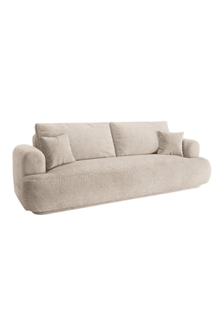 Canapé convertible Adriana - Beige - 3 places - Tissu structurel